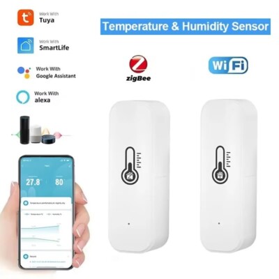 Wireless WiFi Thermometer Hygrometer Humidity Temperature Sensor with App Alert