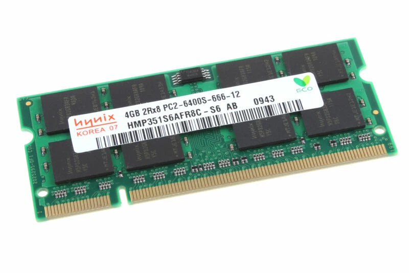 Hynix 8GB 2X 4GB 4 G PC2-6400 2RX8 DDR2-800MHz 200PIN SODIMM Laptop Memory RAM - Image 4 of 4