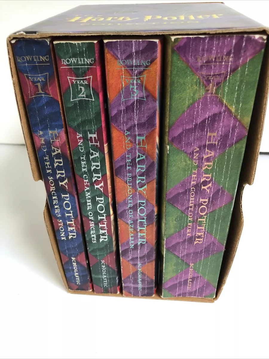 Boxed Set Harry Potter Paperback (Books 1-4) Scholastic copyright 1999 by  J. K. Rowling, Paperback