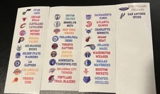 *GLOSS* 30 NBA Team Logos Sports Card Dividers Sticker Labels Set