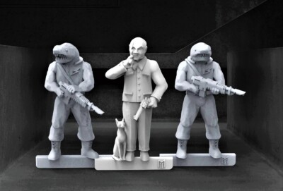 Dr Evil and HenchSharks X4 28mm Stargrave Starsaga Zona Alfa