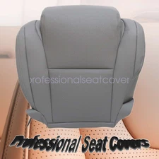 For 2007 to 2013 Toyota Tundra Driver Bottom Perforated Leather Seat Cover Gray