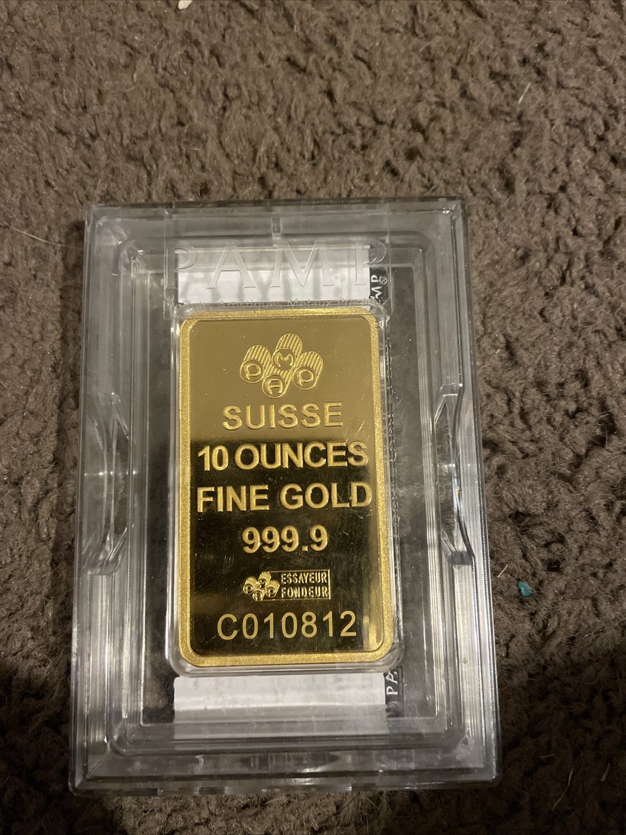 10 oz Gold Bar - Pamp Suisse Fortuna 999.9 Fine 24kt in Case