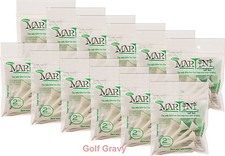 MARTINI Golf Tees - 12 packs of 5 White MIDSIZE Tees 2 3/4"