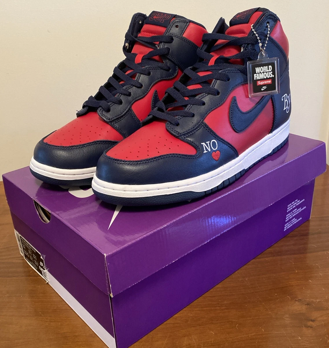 Supreme Nike SB Dunk High QS Red ナイキ ダンク Nike Dunk High Supreme Red for Sale | Authenticity Guaranteed | eBay
