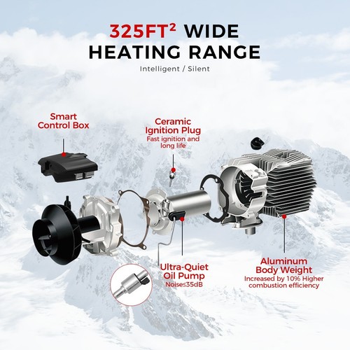 Riscaldamento ad aria diesel 8 kW 12/24 V 240 Air Heater riscaldamento riscaldamento LCD switch auto - Foto 14 di 17