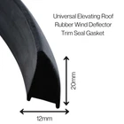 Rubber Wind Deflector Trim - Priced Per Metre