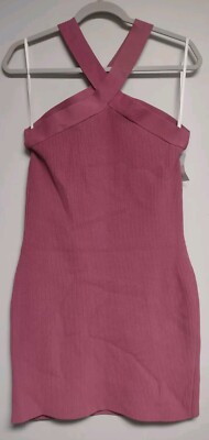 NWT Babaton Dress Sculpt Knit Criss Cross Ribbed Halter Pink Rose Aritzia | eBay NWT Babaton Dress Sculpt Knit Criss Cross Ribbed Halter Pink Rose Aritzia | eBay