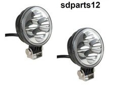 Fari Fendinebbia Spot Profondità Auto Moto Bici 12v Tondo 4 Led 12w Ip67 720 Lm