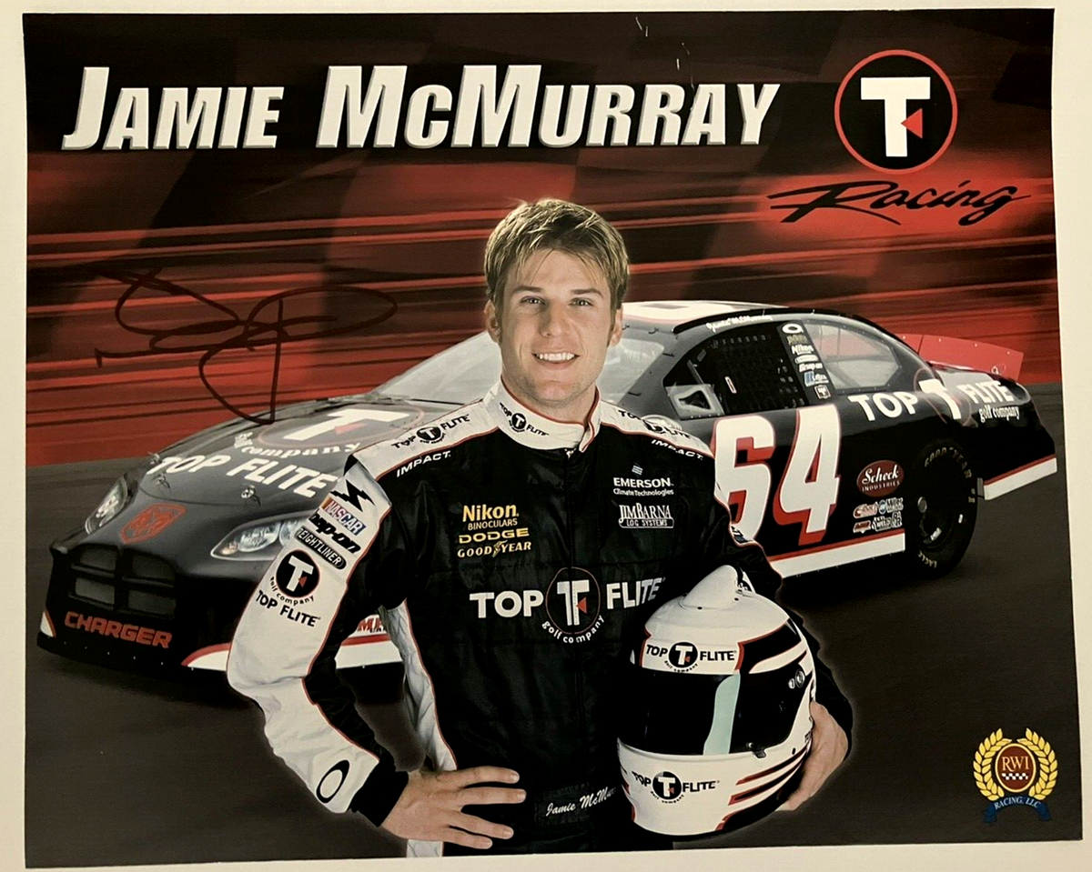 NASCAR 2005 Jamie McMurray Top Flite Golf Co Hand Signed 2-Sided