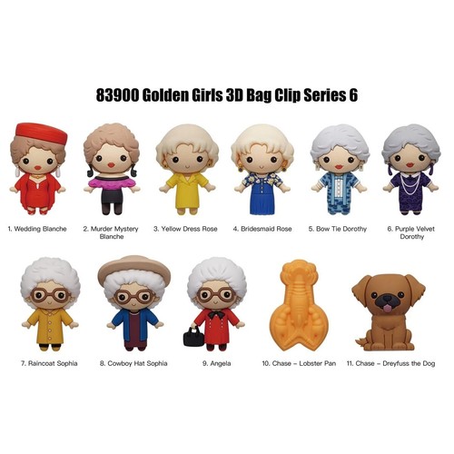 Golden Girls NEW * Angela Clip * Blind Bag Series 6 Key Chain Monogram - Picture 5 of 7