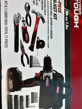 Hyper Tough AQ90193G 20V Max Li-ion 3/8 "cordless drill Tool Set, 71-piece