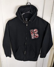 Vintage 90s PLAN B Skateboarding Zip Hoodie Grunge Men M USA Made Rock Graphic