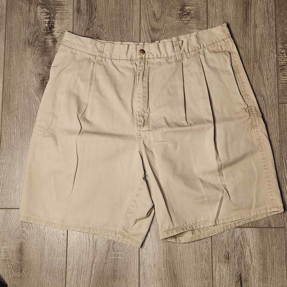 Reyn Spooner Men's 36 Pleated Chino Shorts Khaki 8" Inseam eBay