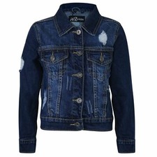 Kids Boys Denim Jacket Ripped Jeans Fashion Jackets Coat Age 3-13 Years