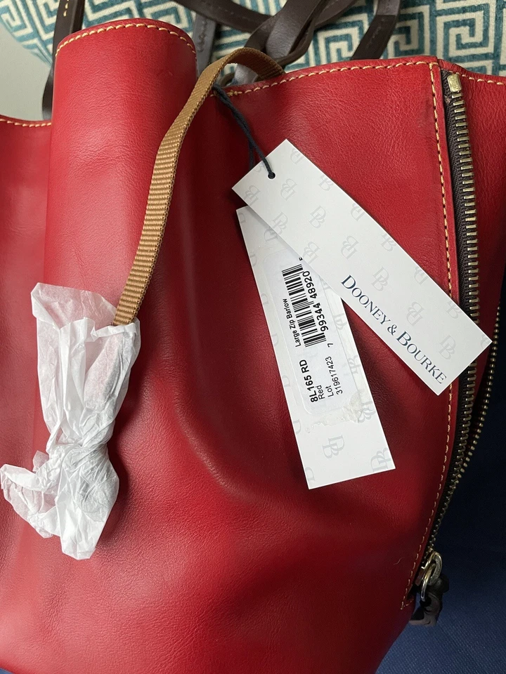 Bolso DOONEY & BOURKE ROJO FLORENTINO BARLOW*NUEVO* ¡¡¡CON ETIQUETAS!!! Venta al por menor $498 Foto 4 de 4