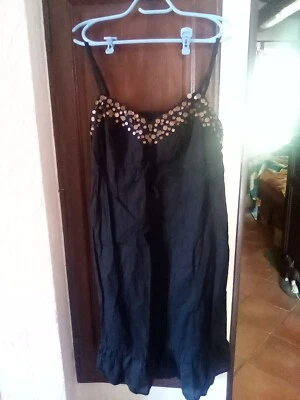 robe bretelles noir coton 40 - Photo 1/4