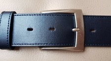 &hearts; umjuBELT silber schlicht unisex Basic G&uuml;rtelschnalle Halbschlie&szlig;e Buckle 6x5cm