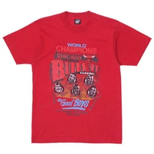 Vintage '91 Chicago Bulls World Champions T-Shirt Single Stitch Made In USA Size