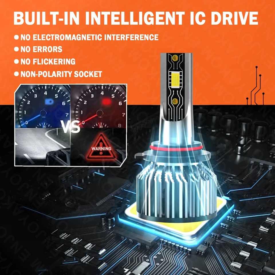 Para Lexus LS400 1998-2000 HID LED Faro Bombilla Alto Bajo + Kit Luz Antiniebla 6x 6500K Foto 2 de 4