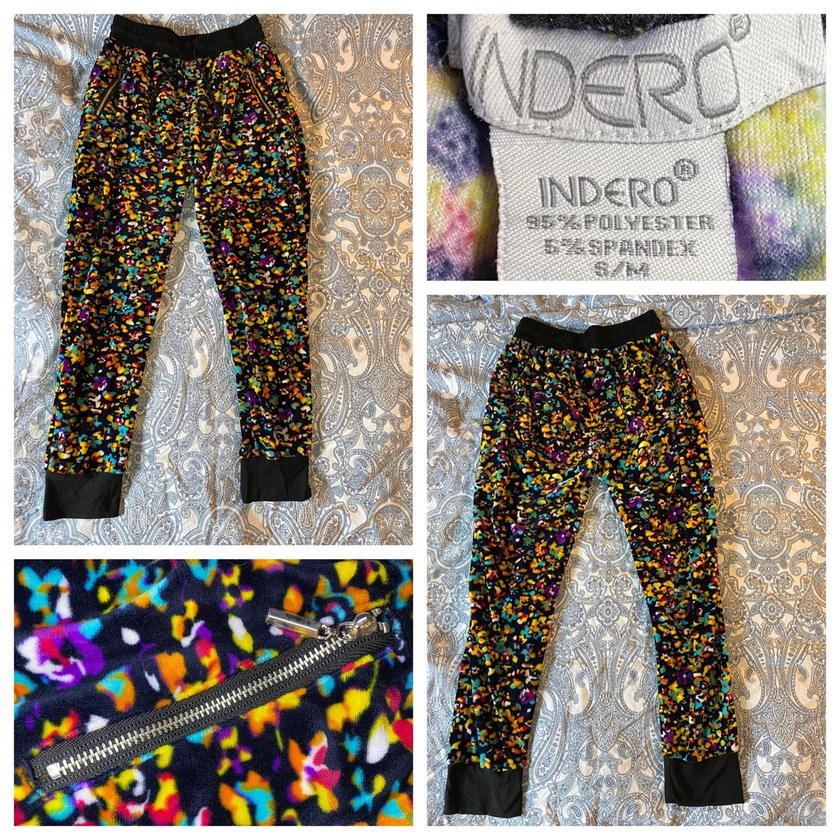 Indero Women s Small Medium Soft Floral Colorful Joggers Sleep