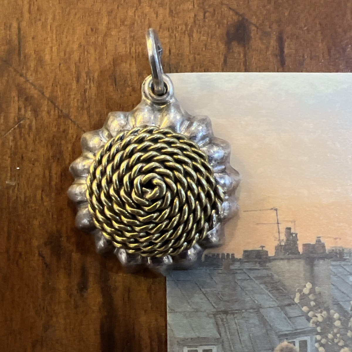 Taxco Mexico Two Tone 925 Sterling Silver Sunflower Flower