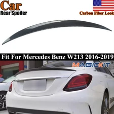 Carbon Fiber Look Rear Trunk Spoiler Wing For Mercedes Benz W213 E300 2016-2019