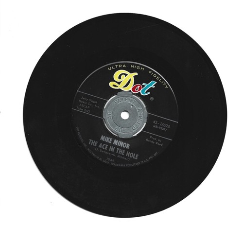 Mike Minor-All By Myself/The Ace In The Hole-Vinyl 45-RPM Record #45-16675 - Imagen 2 de 2