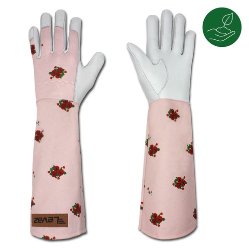 Rosenhandschuhe Gartenhandschuh Rosen lange Stulpe Dornenschutz Damen Levaz Work - Bild 2 von 11