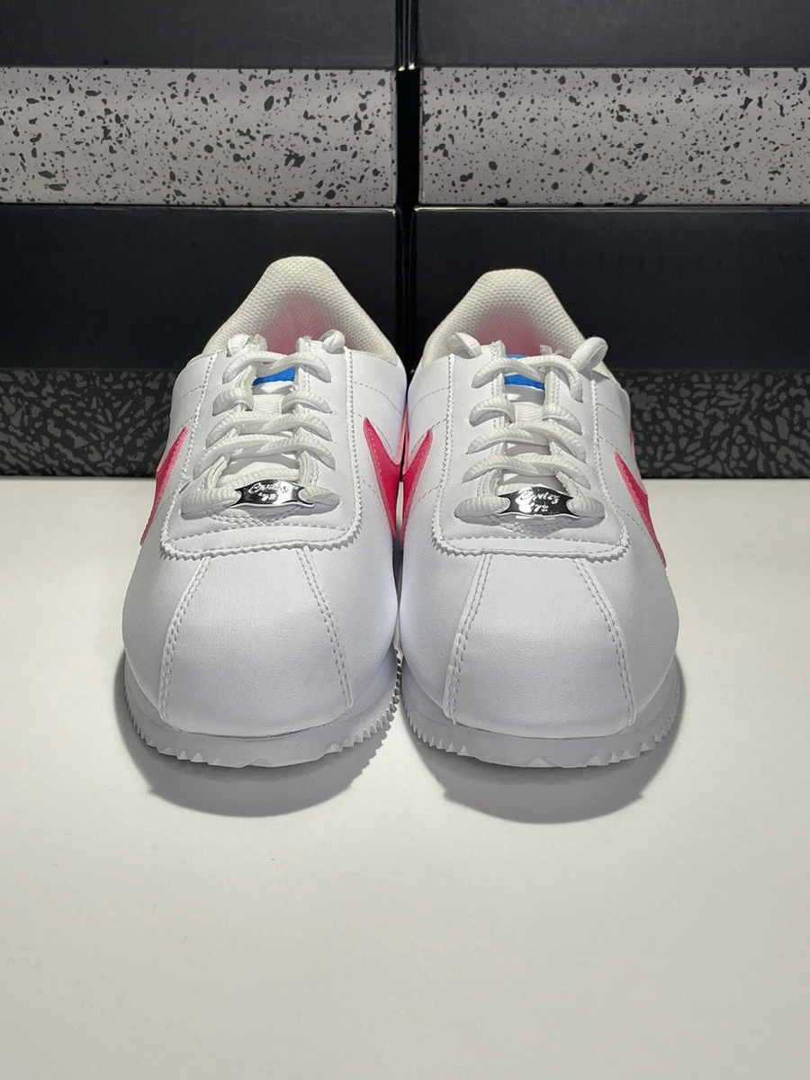 GS) Nike Cortez Basic SL 'White Hyper Pink' 904764-107 - KICKS CREW