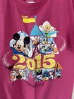 WALT DISNEY WORLD - 2015 DISNEYLAND PINK T-SHIRT  -BY HANES -- SIZE : MEDIUM — photo 2