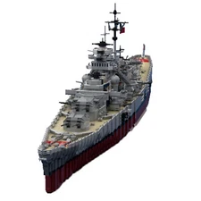 HXtoy Bismarck Battleship Ship Model 1:200 Scale 7164 Building Toys
