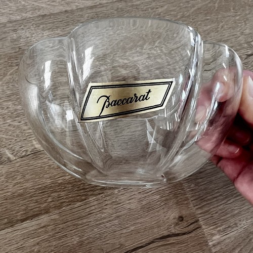 Rare Vintage Baccarat Crystal Flower Shape Bowl 6” NWT - Picture 3 of 7