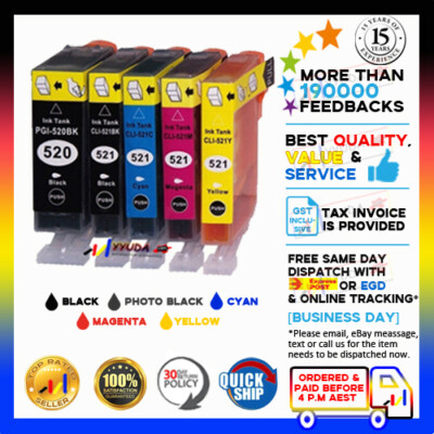 D&C Compatible Ink Cartridges For Canon PGI-520 CLI-521 For Pixma MP620 MP640 MP640R MP980 MP990 MX860 MX870 IP3600 IP4600 IP4700 MP540 MP550 MP5600