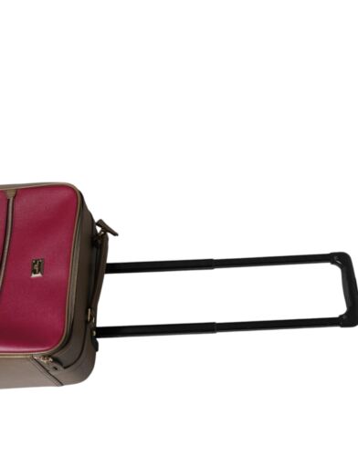 DOLCE & GABBANA Bag Fuchsia Khaki Leather Trolley Travel Wheel Suitcase 2850usd - Picture 6 of 22