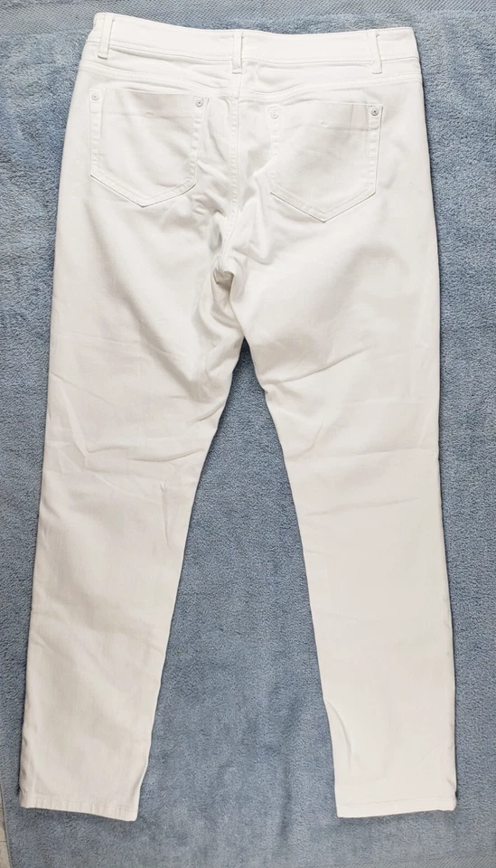 J. Jill Denim Jean Womens Sz 8 TALL White Authentic Fit Slim Ankle Stretch 32X30 - Image 2 of 4