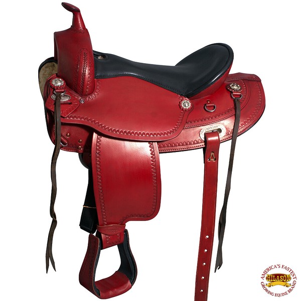 15" HILASON Western Draft Horse Saddle Wide Gullet Trail Pleasure