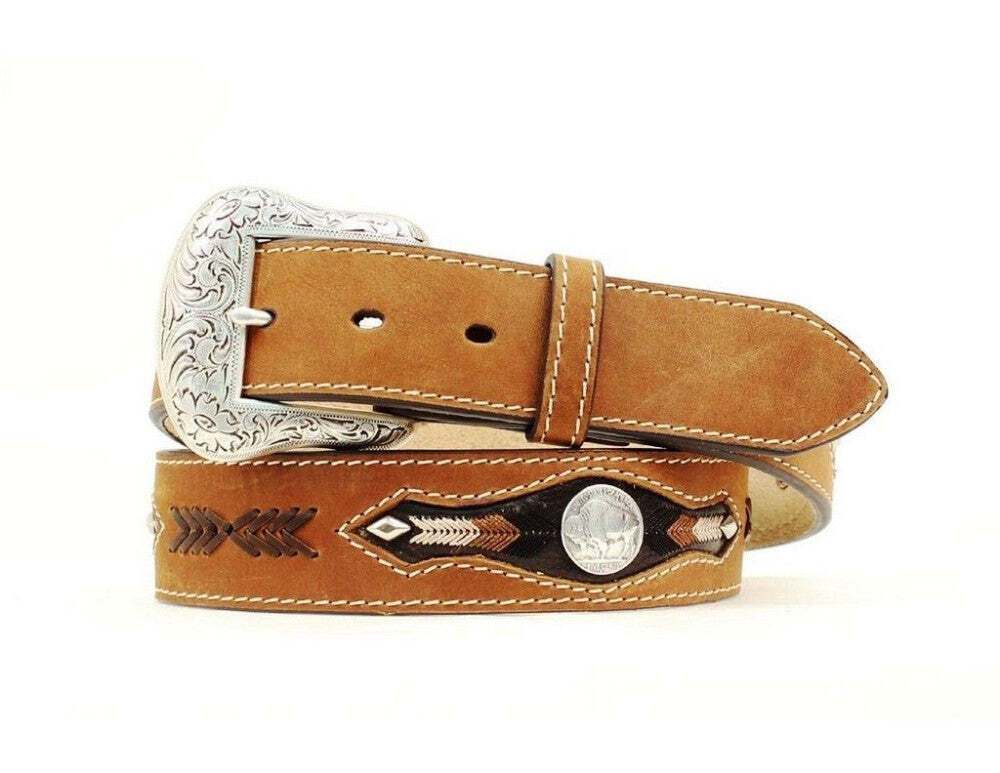 Nocona Buffalo Nickel Concho Leather Belt N2412044 | eBay display picture 1