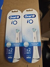 Oral-B iO Ultimate Clean Replacement Brush Heads, 4-Pack, White