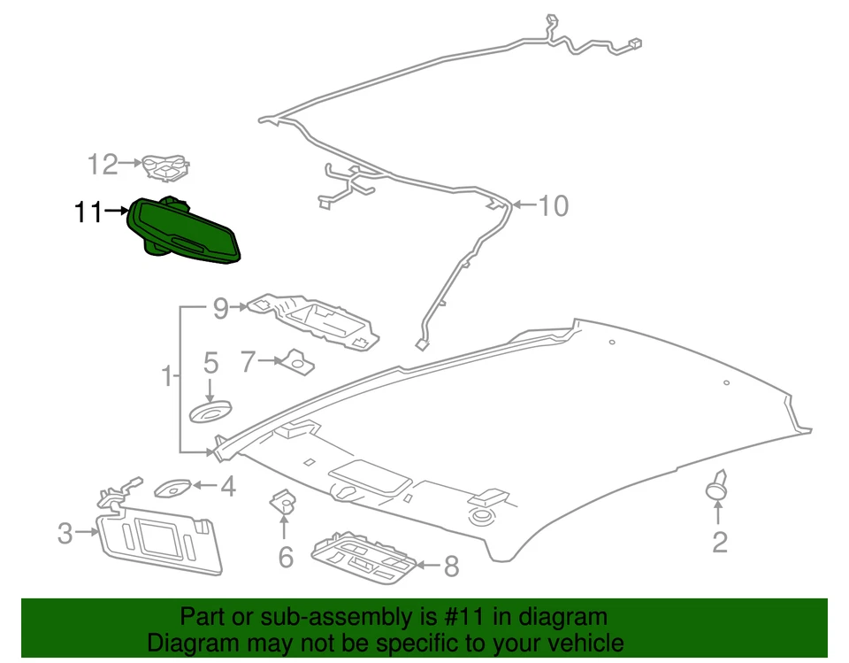 Genuine GM Mirror Inside 23408299 - Image 2 of 4