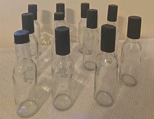 Glass Bottles Clear With Screw Cap 3 Empty