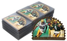 Lot of (110) 1997 Players Inc #SB31 Super Bowl XXXI Brett Favre/Freeman Die Cut 