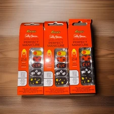 3 Boxes Sally Hansen x Reese’s Halloween Nails 24 Oval Mix Ghost Spider Pumpkin