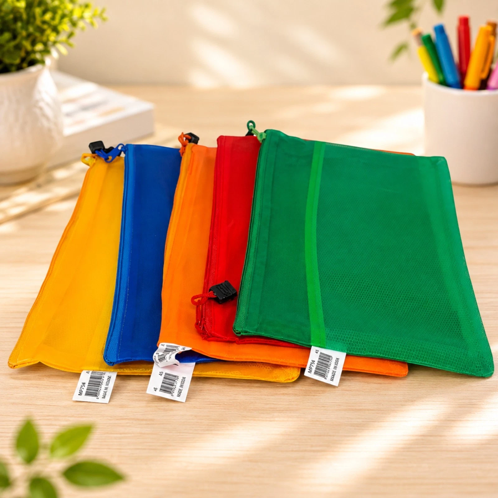 A4 Mesh Zip Wallets