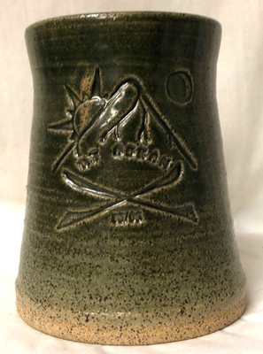 MT ABRAM SKI MOUNTAIN NUMBERED MUG CLUB EARTH & FIRE POTTERY MAINE BREWERY #23