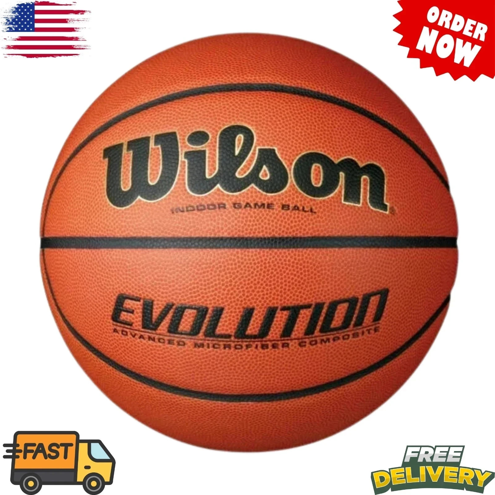 Wilson Evolution 29.5&rdquo; Official Indoor Basketball Composit