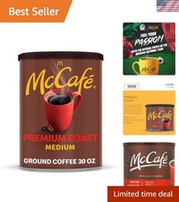 Delicious McCaf Roast Medium Ground Coffee - 30 oz Caffeinated Canister