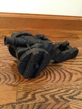 Vintage Wood Cast Iron Cannon Decor