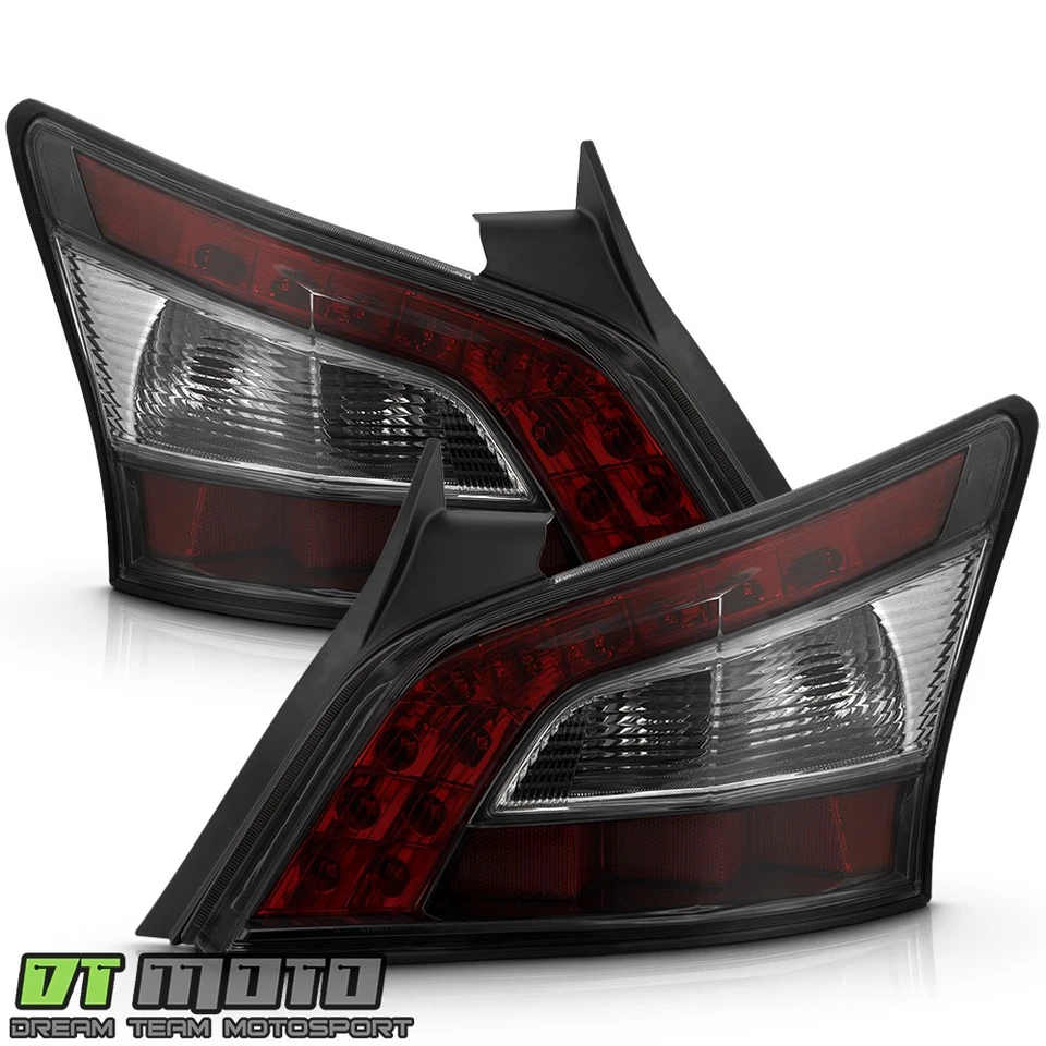 For 2012 2013 2014 Nissan Maxima Red Smoked Tail Lights Brake Lamps Left+Right - Image 3 of 4