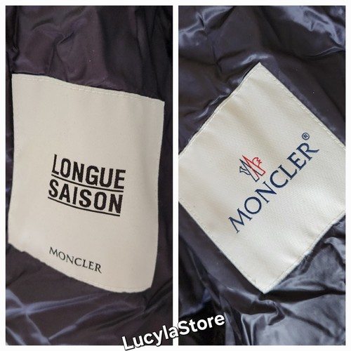 MONCLER GIROUX WATER RESISTANT DOWN PUFFER JACKET KIDS' 100 GRAM HOOD Navy NEW - Picture 4 of 24